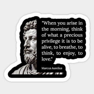 Timeless Marcus Aurelius Quotes - Inspirational Wisdom Collection Sticker